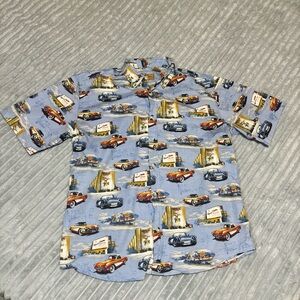 Clearwater Outfitters Button Front Shirt‎ Size XL Classic Cars Hawaiian